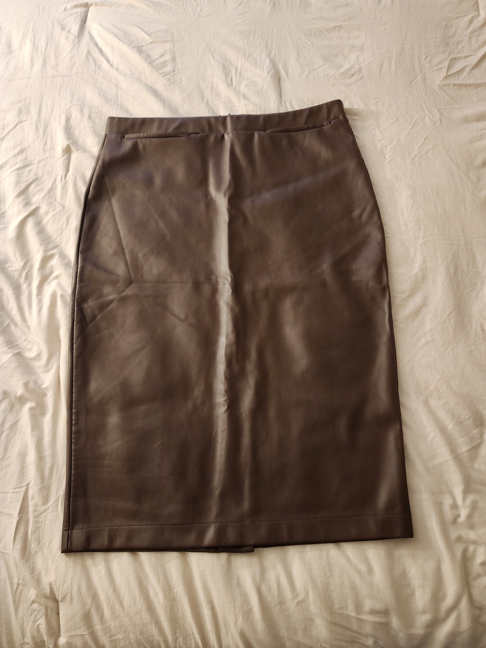 Lane Bryant Brown Faux Leather Pencil Skirt